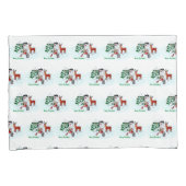 Vrolijk kerstfeest! Snowman met vrienden Kussensloop (Voorkant-Rechts)