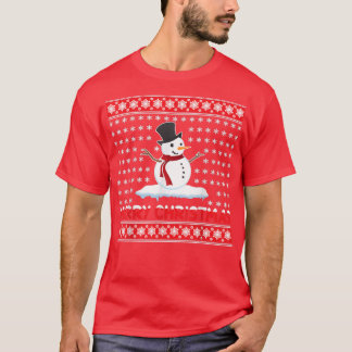 Vrolijk kerstfeest Snowman T-Shirt