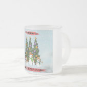 Vrolijk kerstfeest Snowmen - Mok met kerstbomen (Voorkant rechts)