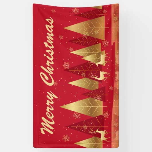 Vrolijk kerstfeest spandoek (Verticaal)