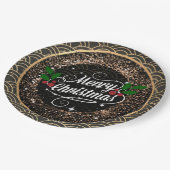 Vrolijk kerstfeest, sparkle en glitter papieren bordje (Gekanteld)