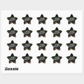 Vrolijk kerstfeest, sparkle, glitter en shine, ster sticker (Vel)