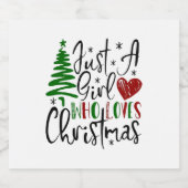 Vrolijk kerstfeest sparkling wijnetiket (Enkel label)