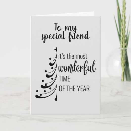 VROLIJK KERSTFEEST **SPECIALE VRIEND** FEESTDAGEN KAART (Voorkant)