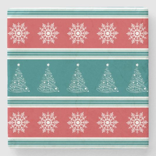 Vrolijk kerstfeest stenen onderzetter (Voorkant)