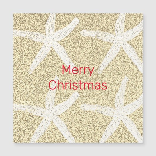 Vrolijk Kerstfeest Sterrenvis Goud Rood Wit Glitte (Voorkant)