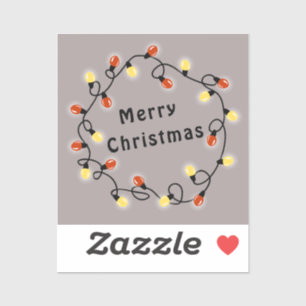 Vrolijk kerstfeest sticker