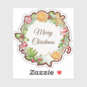 Vrolijk kerstfeest sticker (Vel)