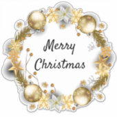 Vrolijk kerstfeest sticker (Voorkant)