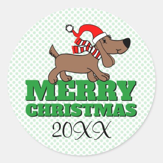 Vrolijk kerstfeest Sticker 3 inch (vel 6) (Voorkant)