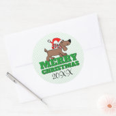 Vrolijk kerstfeest Sticker 3 inch (vel 6) (Envelop)