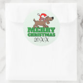 Vrolijk kerstfeest Sticker 3 inch (vel 6) (Tas)
