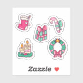 Vrolijk kerstfeest sticker collectie (Vel)