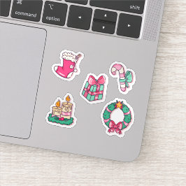 Vrolijk kerstfeest sticker collectie