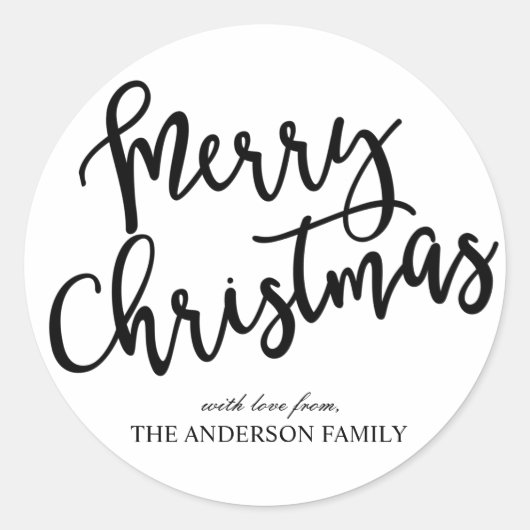 Vrolijk kerstfeest Stickers/Feestdagen Ronde Sticker (Voorkant)