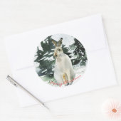 Vrolijk kerstfeest stickers labels giftwrap feestd (Envelop)