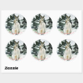 Vrolijk kerstfeest stickers labels giftwrap feestd (Vel)