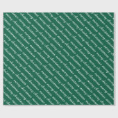 VROLIJK KERSTFEEST STIJLVOLLE MODERNE DONKERGROENE CADEAUPAPIER (Vlak)