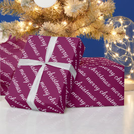 VROLIJK KERSTFEEST STIJLVOLLE MODERNE WIJNKLEUR CA CADEAUPAPIER