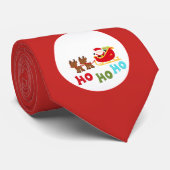 Vrolijk kerstfeest stropdas (Opgerold)