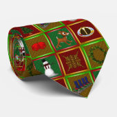 Vrolijk kerstfeest stropdas (Opgerold)