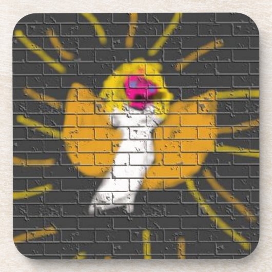 Vrolijk kerstfeest Sun Moon Angel, Art by Kids :) Bier Onderzetter (Voorkant)