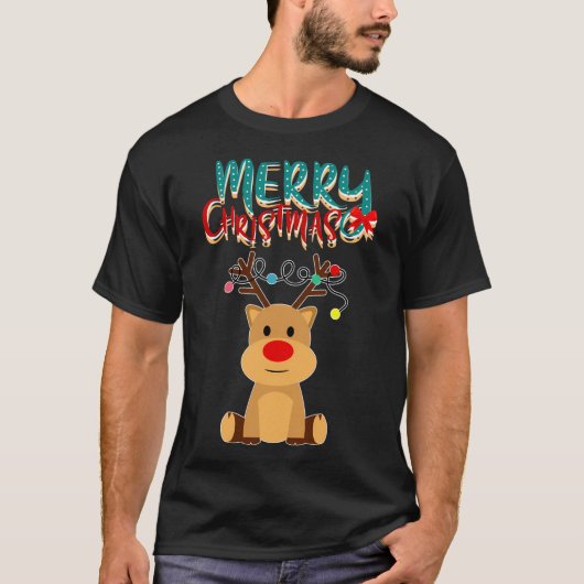 Vrolijk kerstfeest t-shirt (Voorkant)
