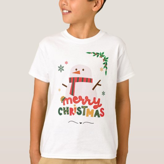 Vrolijk kerstfeest t-shirt (Voorkant)