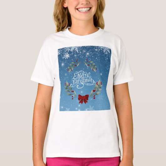Vrolijk kerstfeest t-shirt (Voorkant)