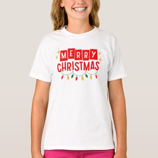 Vrolijk kerstfeest t-shirt (Voorkant)