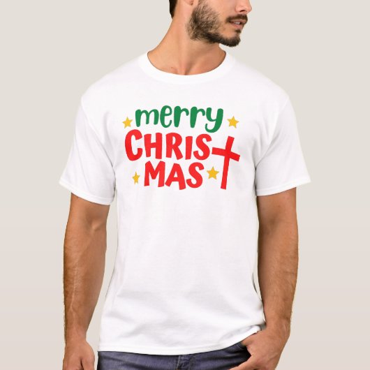 Vrolijk kerstfeest T-Shirt (Voorkant)