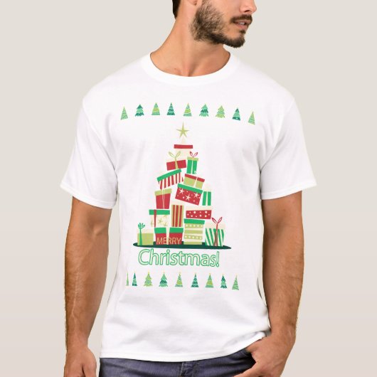 Vrolijk kerstfeest t-shirt (Voorkant)