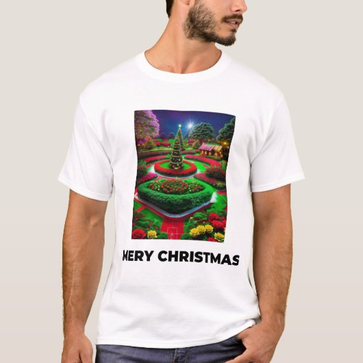 Vrolijk kerstfeest t-shirt (Voorkant)