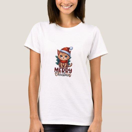 Vrolijk kerstfeest t-shirt (Voorkant)
