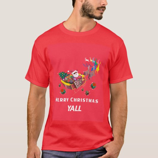 Vrolijk kerstfeest t-shirt (Voorkant)
