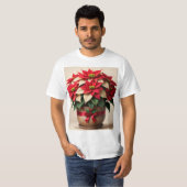 Vrolijk Kerstfeest T-shirt bloem (Voorkant volledig)