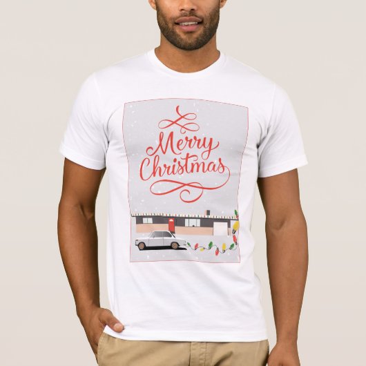 Vrolijk kerstfeest T-Shirt BMW 2002 (Voorkant)