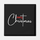 Vrolijk kerstfeest T-Shirt Magneet (Voorkant)