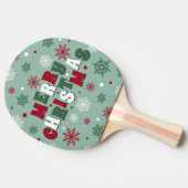 Vrolijk kerstfeest tafeltennisbatje (Zijkant)