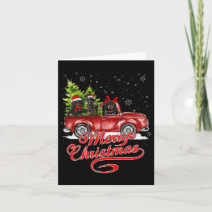 Vrolijk Kerstfeest Teckel Hondenliefhebber Santa R Kaart