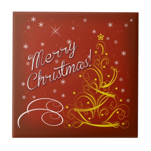 Vrolijk kerstfeest tegeltje (Voorkant)