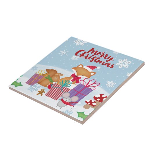 Vrolijk kerstfeest tegeltje (Zijkant)