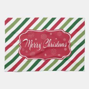 Vrolijk kerstfeest theedoek