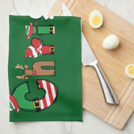 Vrolijk kerstfeest theedoek