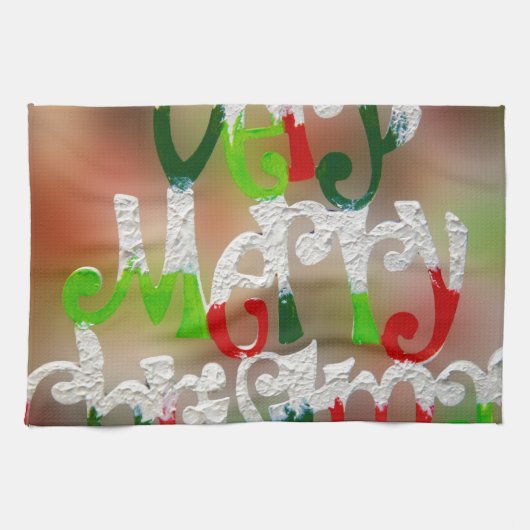 vrolijk kerstfeest theedoek (Horizontaal)