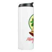 Vrolijk kerstfeest thermosbeker (Gedraaid links)