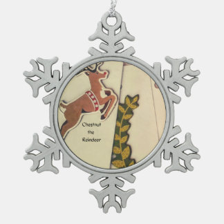 Vrolijk kerstfeest tin sneeuwvlok ornament