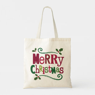 Vrolijk kerstfeest tote bag