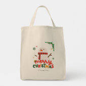 Vrolijk kerstfeest tote bag (Achterkant)