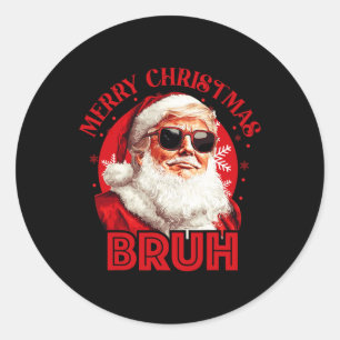 Vrolijk kerstfeest Trump maakt kerst geweldig Ronde Sticker